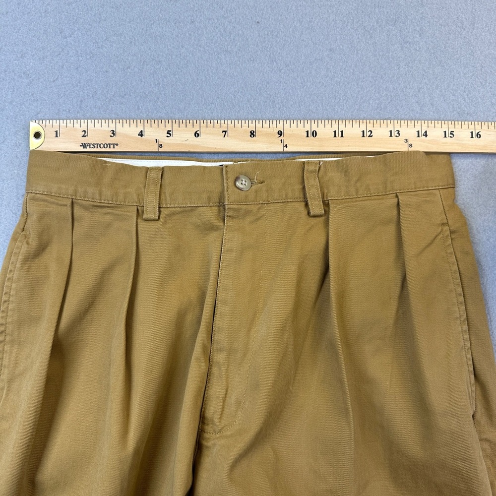 New Polo Ralph Lauren Andrew Pant Mens 31/30 Tan Pleated Classic Cotton Chino - Picture 9 of 12